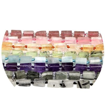 Wholesale Natural Crystal Gemstone Cylinder Shape Beads Agate Cylinder Loose Bead Accessories for DIY Jewelry Making