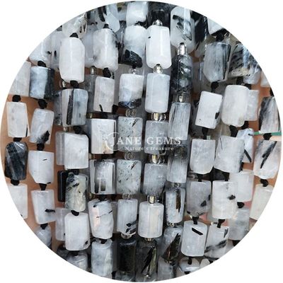 Wholesale Natural Crystal Gemstone Cylinder Shape Beads Agate Cylinder Loose Bead Accessories for DIY Jewelry Making