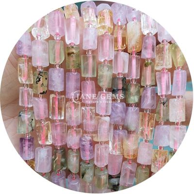 Wholesale Natural Crystal Gemstone Cylinder Shape Beads Agate Cylinder Loose Bead Accessories for DIY Jewelry Making