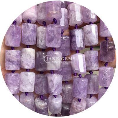 Wholesale Natural Crystal Gemstone Cylinder Shape Beads Agate Cylinder Loose Bead Accessories for DIY Jewelry Making