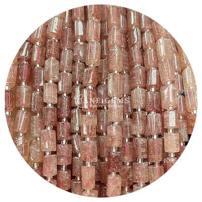 Wholesale Natural Crystal Gemstone Cylinder Shape Beads Agate Cylinder Loose Bead Accessories for DIY Jewelry Making
