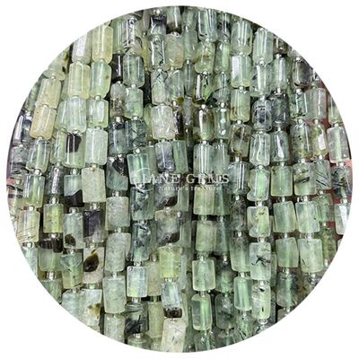 Wholesale Natural Crystal Gemstone Cylinder Shape Beads Agate Cylinder Loose Bead Accessories for DIY Jewelry Making