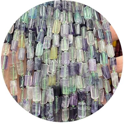 Wholesale Natural Crystal Gemstone Cylinder Shape Beads Agate Cylinder Loose Bead Accessories for DIY Jewelry Making