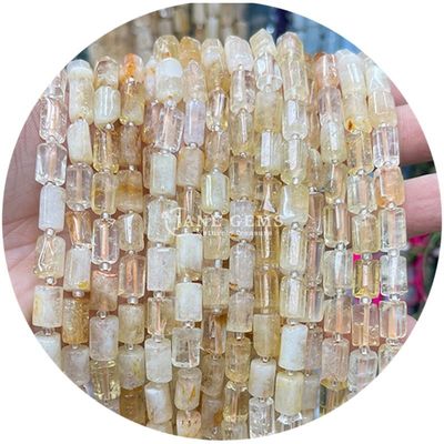 Wholesale Natural Crystal Gemstone Cylinder Shape Beads Agate Cylinder Loose Bead Accessories for DIY Jewelry Making
