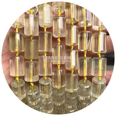 Wholesale Natural Crystal Gemstone Cylinder Shape Beads Agate Cylinder Loose Bead Accessories for DIY Jewelry Making