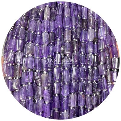 Wholesale Natural Crystal Gemstone Cylinder Shape Beads Agate Cylinder Loose Bead Accessories for DIY Jewelry Making