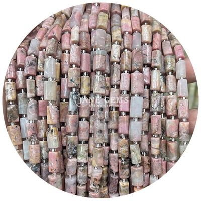 Wholesale Natural Crystal Gemstone Cylinder Shape Beads Agate Cylinder Loose Bead Accessories for DIY Jewelry Making