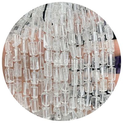 Wholesale Natural Crystal Gemstone Cylinder Shape Beads Agate Cylinder Loose Bead Accessories for DIY Jewelry Making