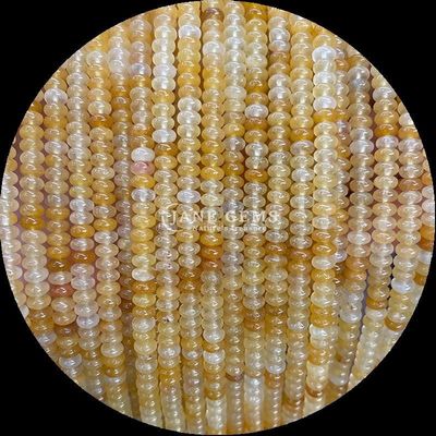 Crystal Gemstone Rondelle Abacus Shape HeShi Bead Various Stone Types Loose Bead Strands For Jewelry Making