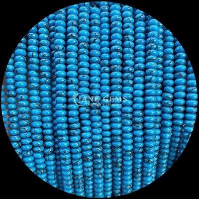 Natural Crystal Gemstone Rondelle Abacus Shape Amazonite Tiger Eye Loose Bead Strands for Yoga Bracelets