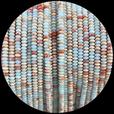 Various Gemstone Type Rondelle Abacus Shape Sodalite Green Aventurine Loose Bead Strands for Jewelry Design