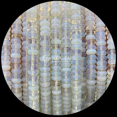 Gems Bead Customized Size Rondelle Abacus Shape Gemstone Opalite Golden Silk Loose Bead Strands for Jewelry Making