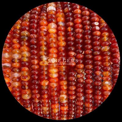 Customized Size Gems Bead Rondelle Abacus Shape Gemstone Carnelian Clear Quartz Loose Bead Strands for Jewelry Making