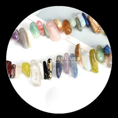 Natural Crystal Gemstone Irregular Tooth Shape Polished Beads Chip Gravel Loose Bead Strands for DIY Jewelry Making
