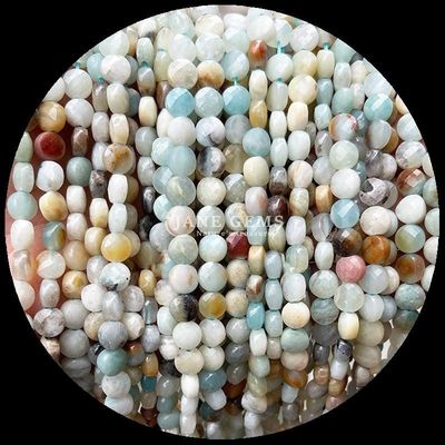 Flat Shape Faceted Beads Crystal Gemstone Round Shape Loose Bead Strands for DIY Jewelry Making