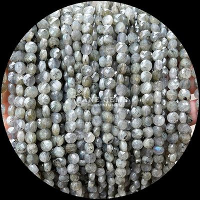 Flat Shape Faceted Beads Crystal Gemstone Round Shape Loose Bead Strands for DIY Jewelry Making