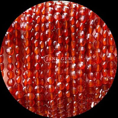 Flat Shape Faceted Beads Crystal Gemstone Round Shape Loose Bead Strands for DIY Jewelry Making