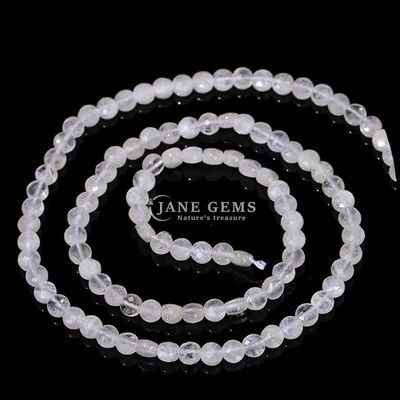 Flat Shape Faceted Beads Crystal Gemstone Round Shape Fluorite Prehnite Loose Bead Strands for DIY Jewelry Making