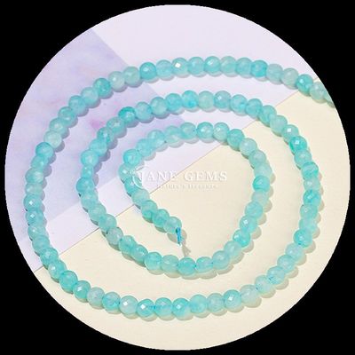 Flat Shape Faceted Beads Crystal Gemstone Round Shape Fluorite Prehnite Loose Bead Strands for DIY Jewelry Making