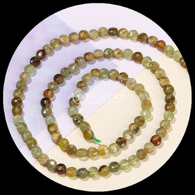 Flat Shape Faceted Beads Crystal Gemstone Round Shape Cordierite Sunstone Loose Bead Strands for DIY Jewelry Making