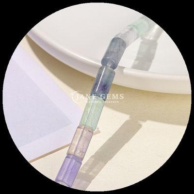 Irregular Fluorite Beads Crystal Gemstone Round Tube Shape Water Drop Shape Loose Bead Strands for DIY Jewelry Making