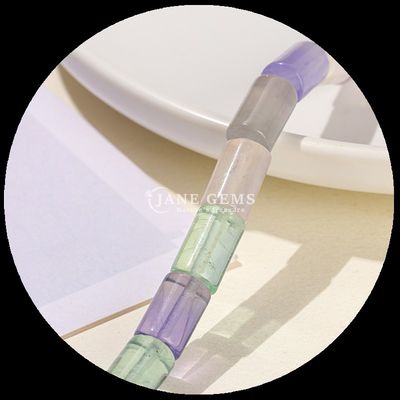 Irregular Fluorite Beads Crystal Gemstone Round Tube Shape Water Drop Shape Loose Bead Strands for DIY Jewelry Making
