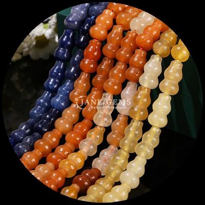 Gourd Shape Beads Crystal Gemstone Vase Shape  Loose Bead Strands for DIY Jewelry Making