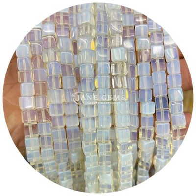 Wholesale Natural Crystal Gemstone Square Shape Beads Cube Loose Stone Bead Accessories Cube Bead Spacers for Jewelry