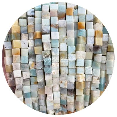 Wholesale Natural Crystal Gemstone Square Shape Beads Cube Loose Stone Bead Accessories Cube Bead Spacers for Jewelry