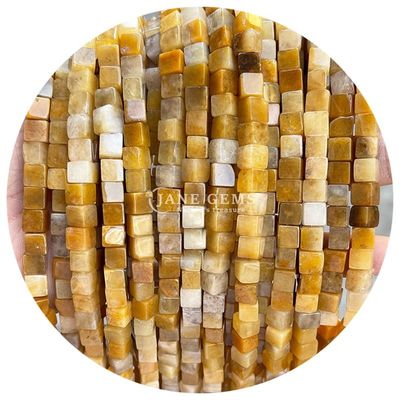 Wholesale Natural Crystal Gemstone Square Shape Beads Cube Loose Stone Bead Accessories Cube Bead Spacers for Jewelry