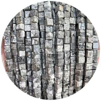 Wholesale Natural Crystal Gemstone Square Shape Beads Cube Loose Stone Bead Accessories Cube Bead Spacers for Jewelry