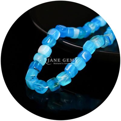 Wholesale Natural Crystal Gemstone Square Agate Beads Cube Loose Turquoise Bead Accessories Spacers for Jewelry Making