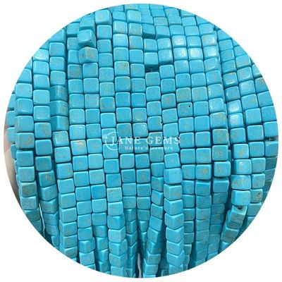 Wholesale Natural Crystal Gemstone Square Agate Beads Cube Loose Turquoise Bead Accessories Spacers for Jewelry Making