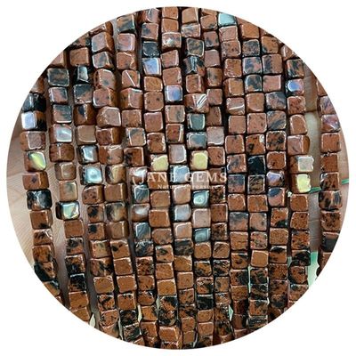 Wholesale Natural Crystal Gemstone Square Agate Beads Cube Loose Turquoise Bead Accessories Spacers for Jewelry Making