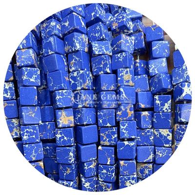 Wholesale Natural Crystal Gemstone Square Agate Beads Cube Loose Turquoise Bead Accessories Spacers for Jewelry Making