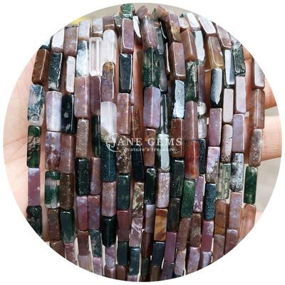 Wholesale Genuine Loose Gemstone Beads Rectangular Cuboid Loose Stone Beads Spacers Accessories for Diy Jewelry