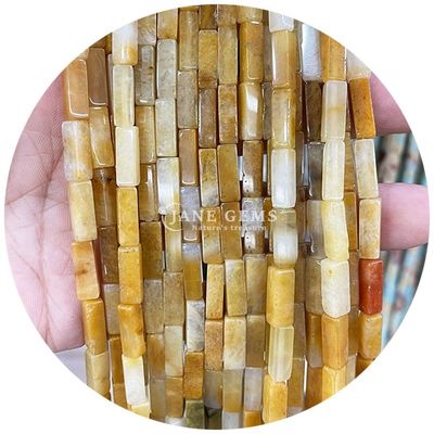 Wholesale Genuine Loose Gemstone Beads Rectangular Cuboid Loose Stone Beads Spacers Accessories for Diy Jewelry