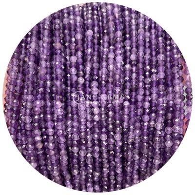 Gems Bead Natural Crystal Faceted Round Shape Small Lapis Lazuli Amethyst Loose Bead Strands for Bracelets