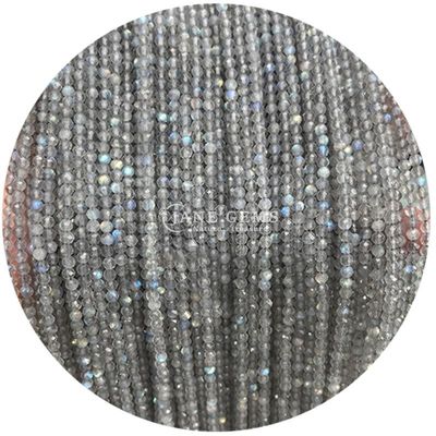 Gems Bead Natural Crystal Faceted Round Shape Small Blue Sandstone Labradorite Loose Bead Strands for Bracelets