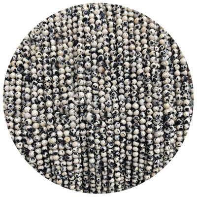 Gems Bead Natural Crystal Faceted Round Shape Small Dalmatian Jasper Ruby Zoisite Loose Bead Strands for Bracelets