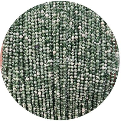 Gems Bead Natural Crystal Faceted Round Shape Small Dalmatian Jasper Ruby Zoisite Loose Bead Strands for Bracelets