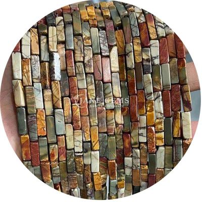 Wholesale Natural Crystal Gemstone Rectangular Cuboid Beads Loose Stone Bead Accessories Cube Bead Spacers for Jewelry