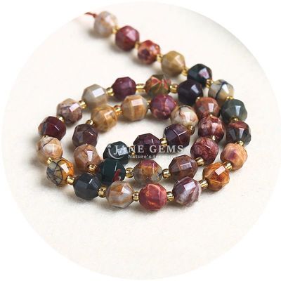 Wholesale Natural Crystal Gemstone Olive Shape Beads Faceted Loose Stone Bead Accessories Rhombus Bead Spacer