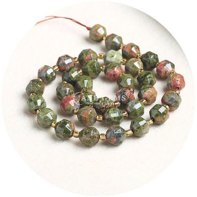 Wholesale Natural Crystal Gemstone Olive Shape Beads Faceted Loose Stone Bead Accessories Rhombus Bead Spacer