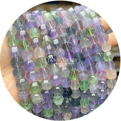 Wholesale Natural Crystal Gemstone Olive Shape Beads Faceted Loose Stone Bead Accessories Rhombus Bead Spacer