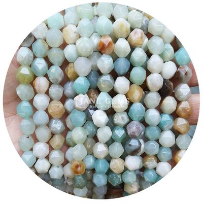 Wholesale Natural Crystal Gemstone Faceted Beads Faceted Loose Stone Bead Accessories Rhombus Bead Spacer for Jewelry