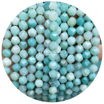 Wholesale Natural Crystal Gemstone Faceted Beads Faceted Loose Stone Bead Accessories Rhombus Bead Spacer for Jewelry
