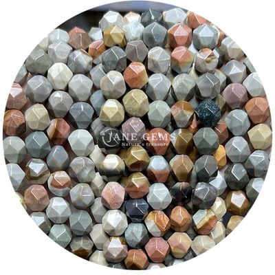 Wholesale Natural Crystal Gemstone Faceted Beads Faceted Loose Stone Bead Accessories Rhombus Bead Spacer for Jewelry