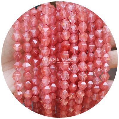 Genuine Faceted Gemstone Loose Beads High Durability for Jewelry Making