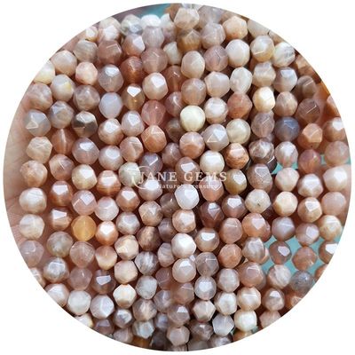 Genuine Faceted Gemstone Loose Beads High Durability for Jewelry Making